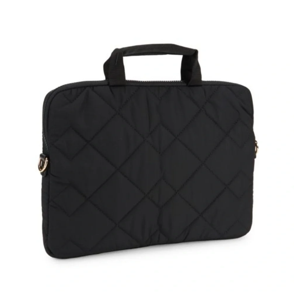 NWT Marc Jacobs Nylon Logo Quilted 13” Laptop Bag Black